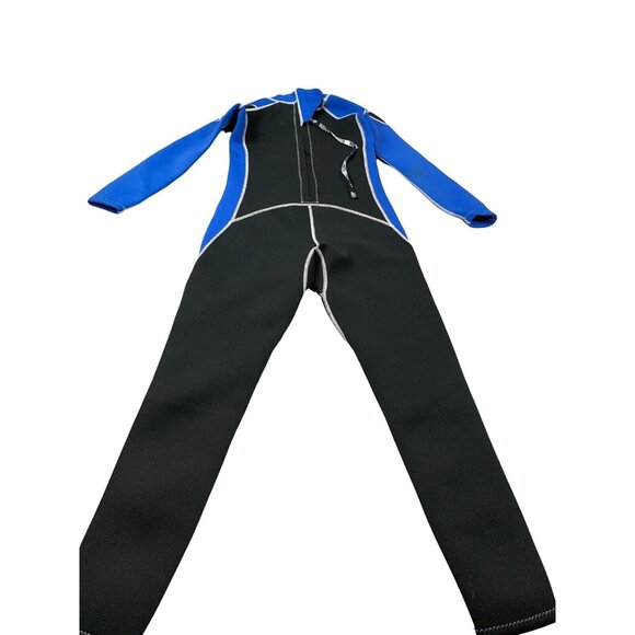 HiSea Wetsuit Girls 12 Blue/Black Zippered Long Sleeve Diving Swimsuit Quick Dry - Picture 2 of 8
